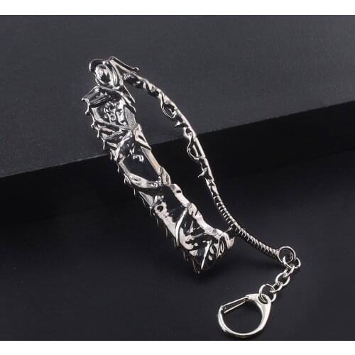MIDY Game Bloodborne Alloy KeyChains PS4 Grand Theft Auto 5 Weapon Pendant Keyring Men Car Trinket Jewelry Key Holder Keychain