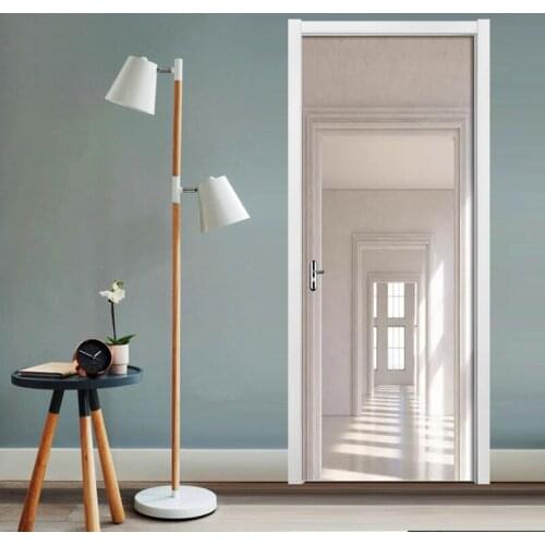 Decor Sticker Self Adhesive Bedroom European Style Door Art Print Picture Renovation Mural Waterproof Wallpaper New Home Design