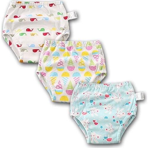 Baby Training Pants Reusable Cloth Diaper Nappies Cotton Newborn Infant Underwear Shorts Waterproof Baby Potty Training Panties