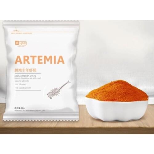 Hot Quality 60g Aquarium Tropic Fish Food Feeding Baby Fishes Artemia Shelling Eggs Brine Shrimp Shelling Eggfood
