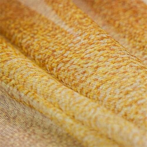 Lace225 The volcano Gradient Color 100% silk Elastic Perspective Lace Mesh Fabric Summer Clothing Soft Fashion Lace Fabrics