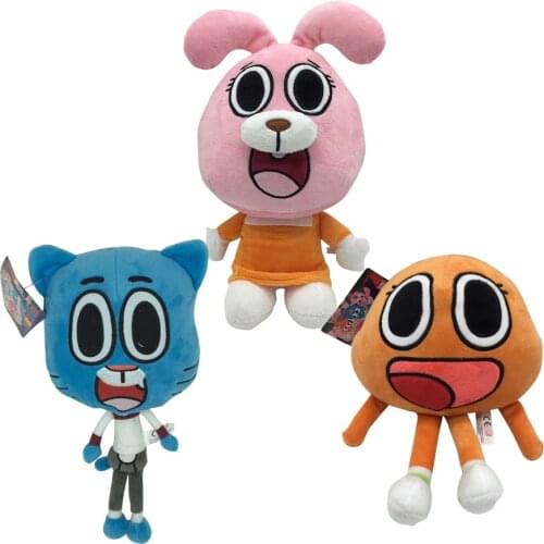 Cute Cartoon Plush Toy Amazing World Gumball Darwin Anais Bunny Doll Soft Stuffed Toys Doll Gift for Children Kids