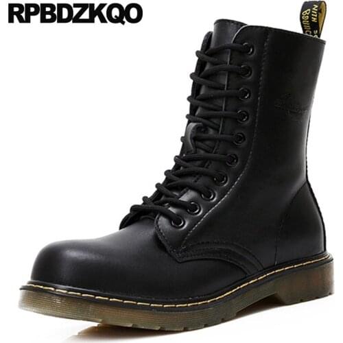 Men Autumn Vintage Short Designer Shoes Military Outdoor Burgundy Waterproof Ankle Army Retro Combat Boots Fashion Black Lace Up