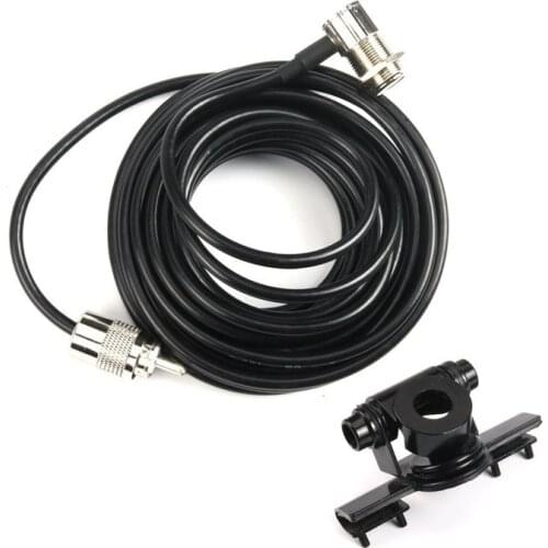 A Set Nagoya RB-400 Car Antenna Mount Bracket + 5m Long Feeder Cable PL259 Connector for KT-8900 VV-898s Moible Radio
