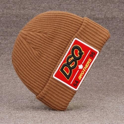 DSQICOND2 2021 New Winter Hats Women With Bib Cute Warm Velvet Wool Hat Female Thicking Riding Windproof Knit Hat Skullies Beani