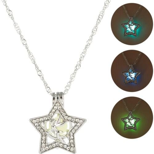 Shining under the dark necklace Three-color fashion animal shape Exquisite mens and womens jewelry accessories chain