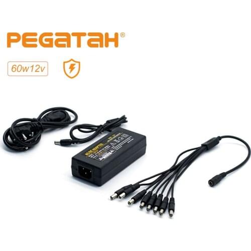 Adjustable Power Supply AC to DC 12V 5A Universal display screen voltage Regulated power supply adatpor