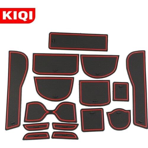 Rubber Mat Door Slot Pad Car Interir Anti Slip Mat Cup Cushion Dust Mat Gate Slot Mat for Honda Fit 2014-2019 Car Styling