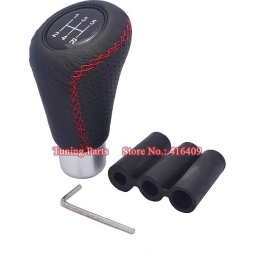 5MT Genuine Leather Shift Knob Universal 5 Speed Manual Car Gear Shift Knob