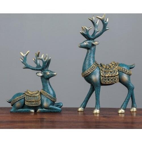 Lucky elk creative living room ornaments porch home TV cabinet wine cabinet decoration crafts display