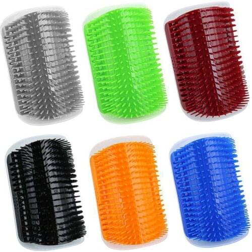 Pet Cats Brush Corner Cat Massage Self Groomer Comb Brush With Catnip Cat Comb Products