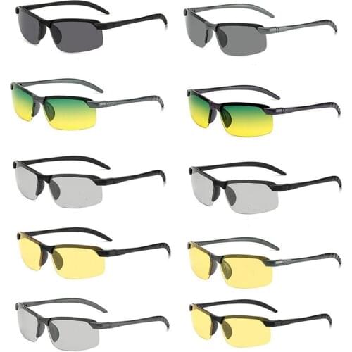 Super Light Smart Polarized Sunglasses Men Aluminum Magnesium Square Sunglasses Anti Glare Glasses Driving Riding Goggles