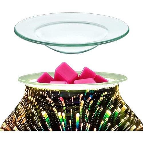 4"&4.5" Replacement Glass Dish Deepened Wax Melt Warmer Plate Oil Warmer Bowl Lid Tray For Oil And Tart Warmer(10CM&12CM)