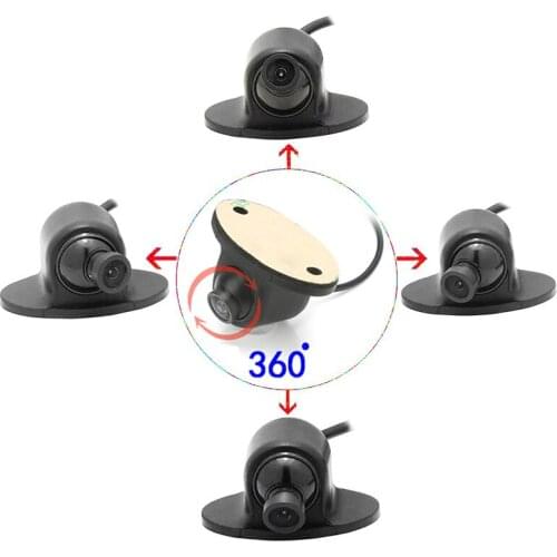 360 Degree 600 TVL Rotatable Adjuatable Waterproof Car Front Side Rear View Reverse Backup Mini Camera Parking Kit