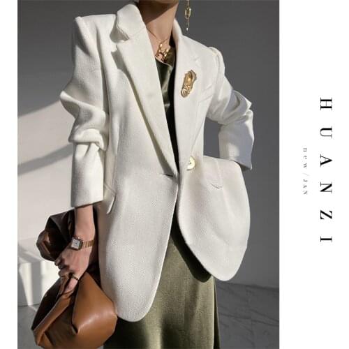 Suit wool coat womens 2020 winter new slim woolen coat temperament short woolen cloth