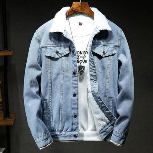 Winter Fashion Mens Outwear Male Plus Size Warm Fleece Denim Jackets Man Chaquetas Hombre Streetwear Jean Men Jacket And Coat