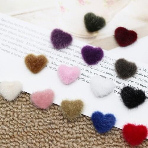 20Pcs Horse Hair Love Heart Wrap Cloth Buttons DIY Craft Supplies Earrings Decor Materials Buttons Clothing Sewing Accessories