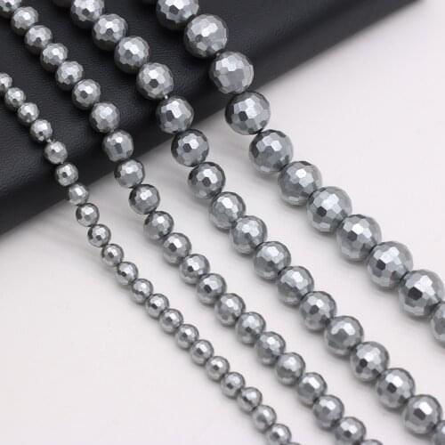 2021 Natural Shell Beaded Fashion Round Shape Imitate Pearl Shell Loose Beads for Making Jewelry Bracelet Necklace Size 6-12mm