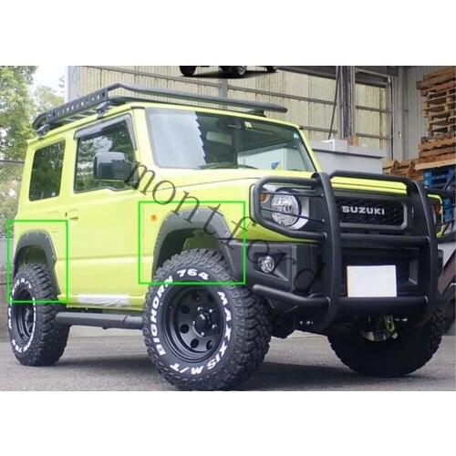 4Pcs Car Styling Matte Black Wheel Eyebrow Round Arc Fender Mud Flaps Mudguards Splash Guards For Suzuki jimny 2019-2021