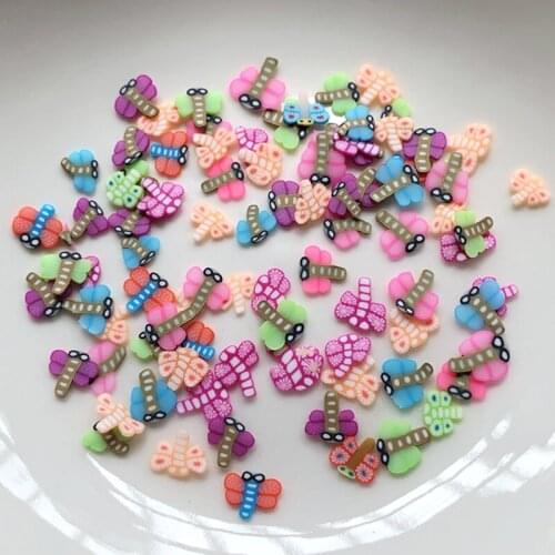 400pcs Mixed Cute dragonfly manicure decorated flat back DIY scrapbook with soft pottery craft