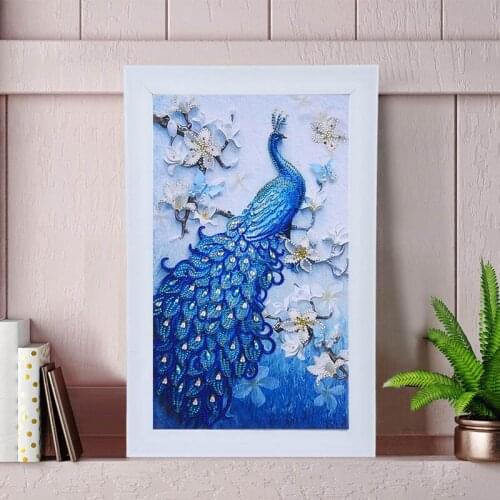5D DIY Diamond Painting Peacock Pattern Special Shape Diamond Rhinestone Painting New