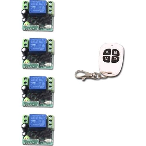 Wireless Remote Control Switch DC 12V 1CH 1 CH 10A Mini Relay Receiver Light LED Switch Transmitter Receiver 315Mhz/433Mhz