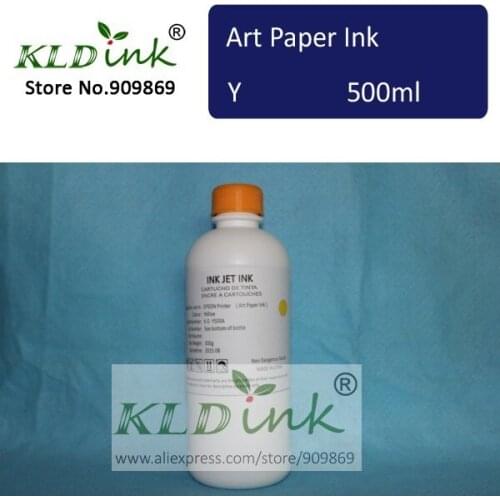 [ KLD Ink ] Compatible High quality YELLOW art paper ink (1 pieceX 500ml )
