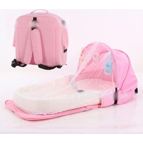 Baby bed, bed, double shoulders, multifunctional crib, portable backpack, separate bed, bionic bed nursery baby lovely 2021