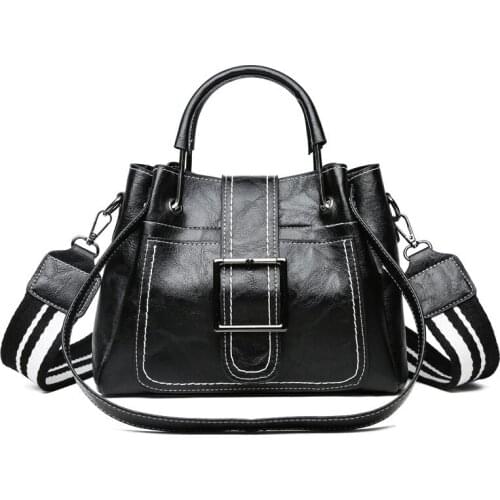 Hot Sale PU Leather Crossbody Bags For Women 2020 Big Totes With Metal Handle Lady Shoulder Messenger Bag Handbags Sac A Main