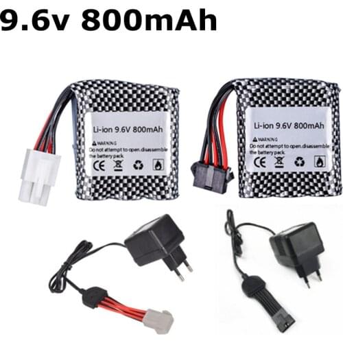 9.6v Li-ion Battery for 9115 9116 S911 S912 RC Car Truck Spare Upgrade 800mah 9.6V Rechargeable battery for toys Car 6P-SM Plug