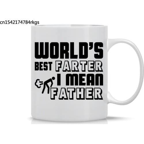 Worlds Best , I Mean Father - Funny Dad Mug - 11oz Mug - Mug for Fathers Day, Teachers, Friends, Co-Workers & Boss