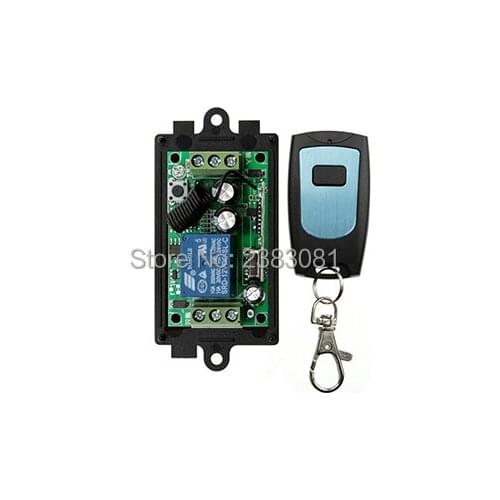 Latest DC12V 1CH 10A Remote Control Light Switch teleswitch Relay Output Radio Receiver Module and Waterproof Transmitter