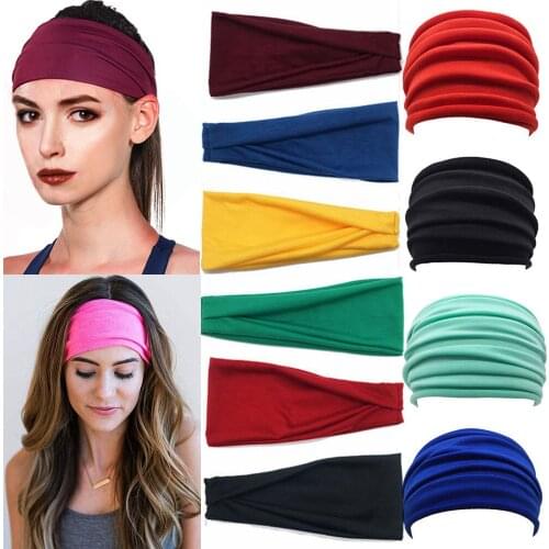 2021 New Absorbent Sport Sweat Headband For Men Women Yoga Hair Bands Sweatband Outdoor Cycling Running Sports Accessories