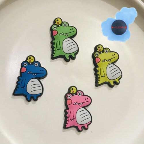 Novel Single Sale Dinosaur PVC Shoe Charms Accessories Cute Garden Shoe Decoration for Shoes Wristbands Kid X-mas Gift Croc Jibz