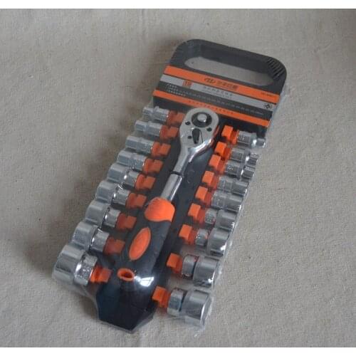 New 19pcs/set 10mm 3/8" Ratchet spanner + Sockets sets for Car Hand tool