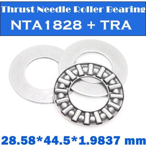 NTA1828 + TRA Inch Thrust Needle Roller Bearing With Two TRA1828 Washers 28.58*44.5*1.9837 mm 5Pcs TC1828 NTA 1828 Bearings