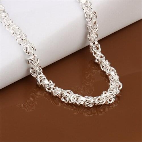 Wholesale high quality Men Women wedding party silver color fine charm TO chain Necklace Fashion Jewelry N060