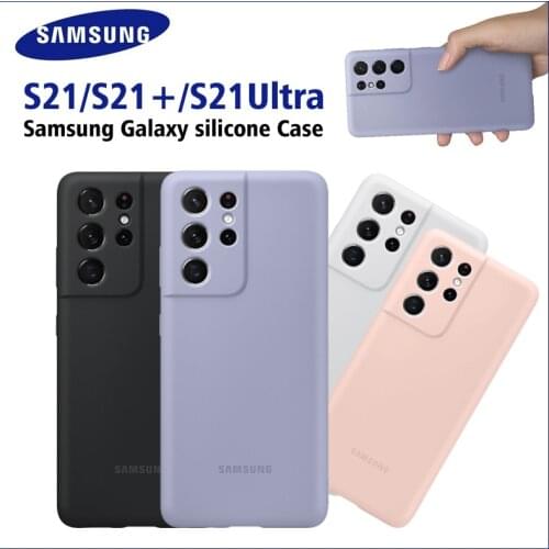 Original Samsung Galaxy S21 Ultra Plus 5G Silky Silicone Cover Soft-Touch Back Protective Camera EF-PG998