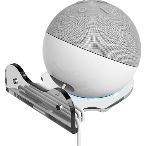 Support Wall Mount Stand For Echo Dot 1/2/3/4 Smart Speaker Acrylic Wall Socket Bracket Space-Saving