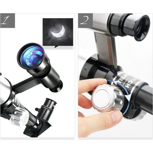 Portable 70mm Astronomical Reflector Telescope Kit Finder Scope Waterproof