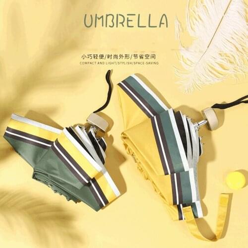 Portable Creativity Female Five-Folding Pocket Umbrella Anti-UV Sun protection Parasol for Women