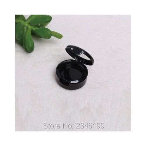 30pcs/lot Eyeshadow Powder Cosmetic Packing, Black Cosmetic Compact Box with Clear Skylight, 26mm Empty Lipstick Container