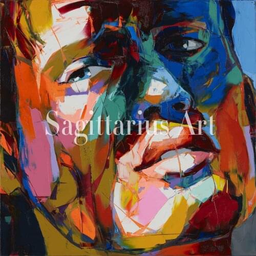 Handmade Hand painted Modern Francoise Nielly Abstract Wall Decor Untitled 109 Oil Painting Artwork Canvas Painting Fine Art