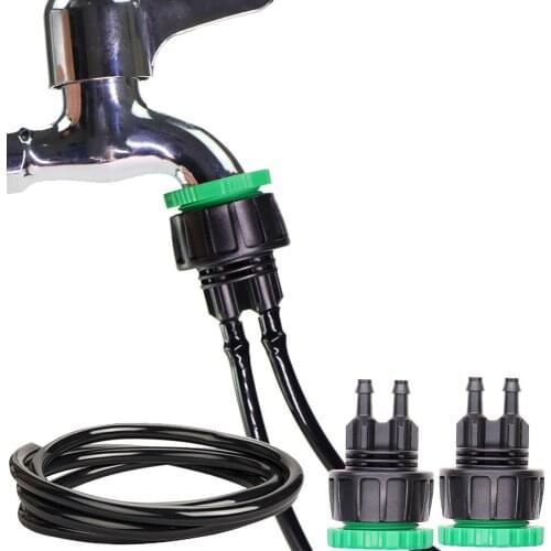 10-100m 4/7mm Garden Hose with 1/2'' And 3/4'' 2-way Barbed Outlet Connectors Micro Irrigation Pipe Sprinkler Gardens Supplies