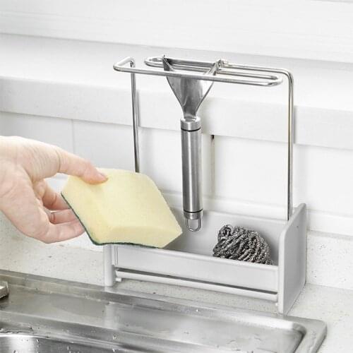 Detachable Dishcloth And Sponge Drying Rack Multifunctional Kitchen Towel Stand Soap Holder Bathroom Organizer Kitchen Storage