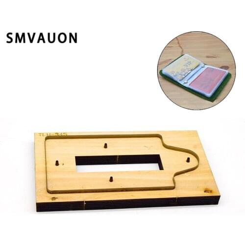 SMVAUON Simple portable wallet wood die-cut DIY new leather-clad steel die-cut leather bag Suitable for big shot machines