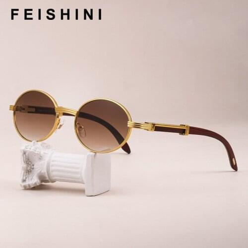 FEISHINI Punk Brand Designer Anti fatigue Sun glasses Mens Vintage Original Comfortable Steampunk Sunglasses Women Retro Oval