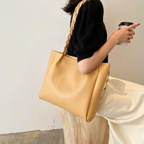 Shoulder Bag Female Designer Tote Bag Women Handbag Purse Texture Luxury Fashion 2021 PU Leather High Capacity All-match Zipper