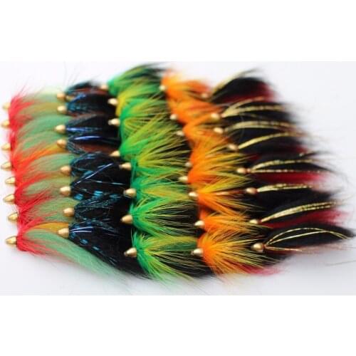 Tigofly 40 pcs/lot Cone Head Tube Fly 5 Assorted Colors Popular Streamer Fly Salmon Trout Steelhead Fly Fishing Flies Lures Set