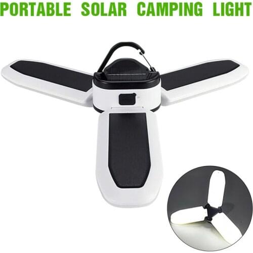 5 Mode Waterproof Tent Light Portable Solar or USB Rechargeable Camping Lantern LED Solar Powerful Outdoor Emergency Lights